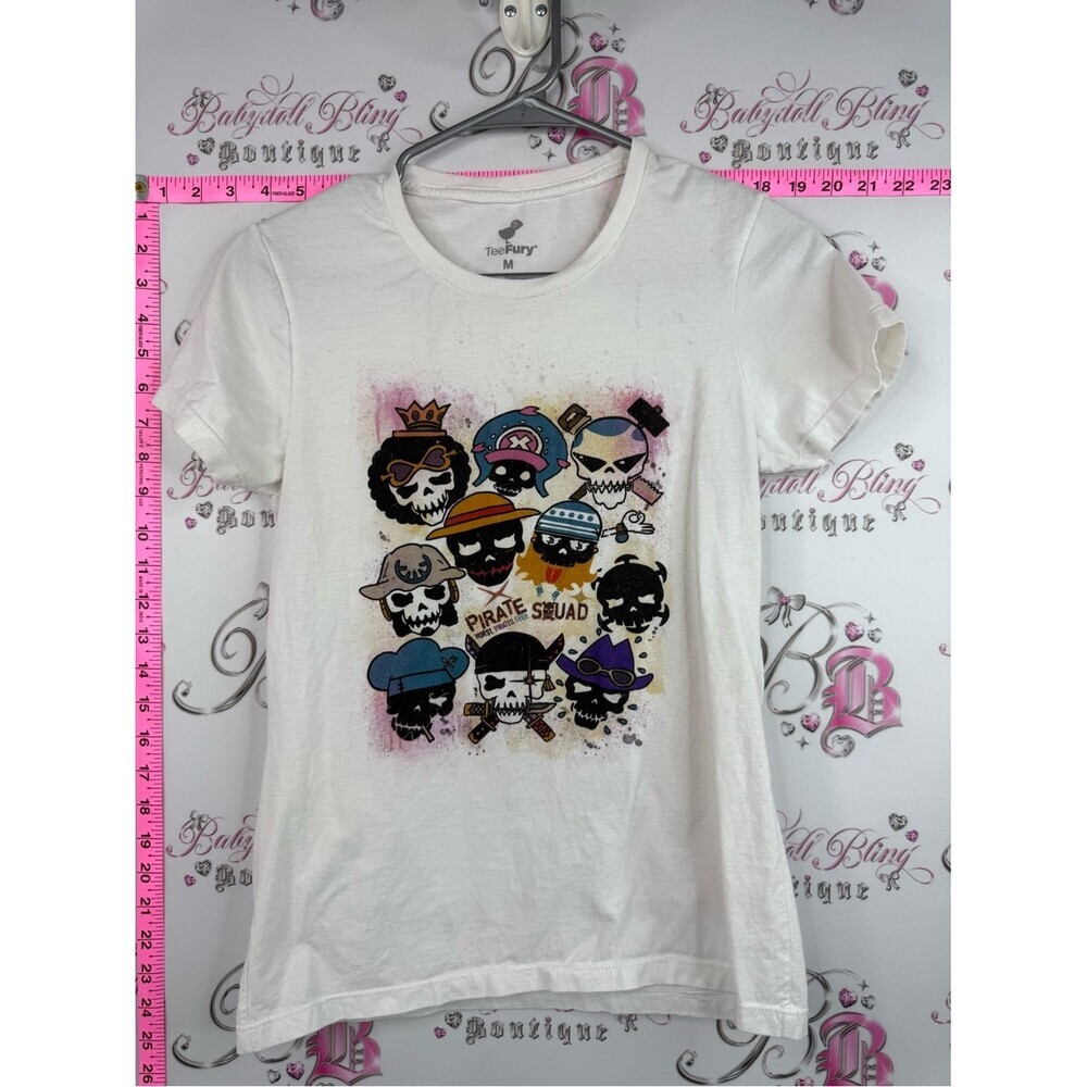 TeeFury tshirt "Pirate Squad" White Graphic Tee - Medium